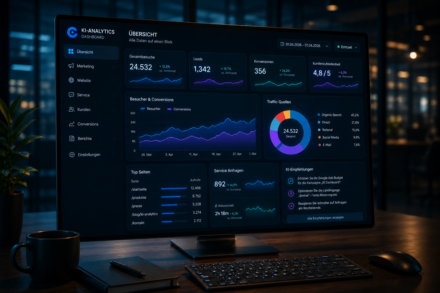 KI-Analytics Dashboard: Wie Unternehmen Daten in Entscheidungen übersetzen