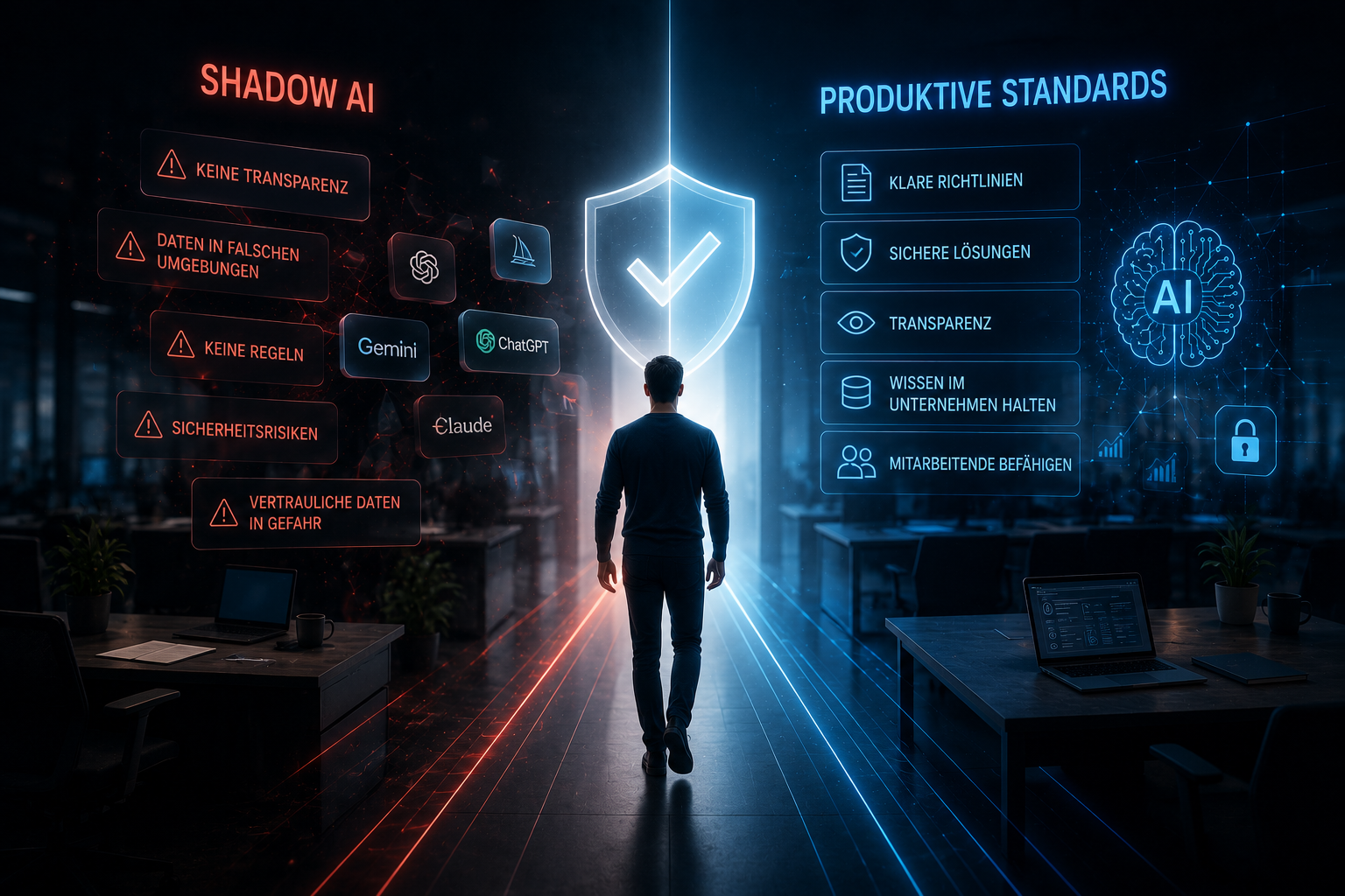 Schatten KI im Unternehmen: Wie unkontrollierte KI-Nutzung in produktive Standards überführt werden